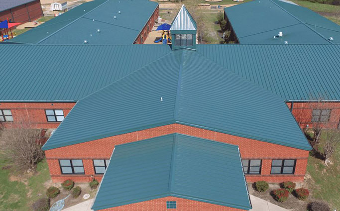 Grassy Pond Elementary Standing Seam Metal Roof